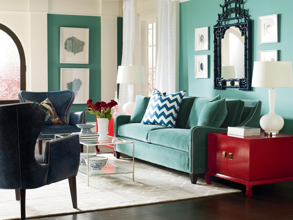 Jazz Up Your Decor With Pops Of Turquoise Red Hgtv S Defend The Trend 2018 Hgtv