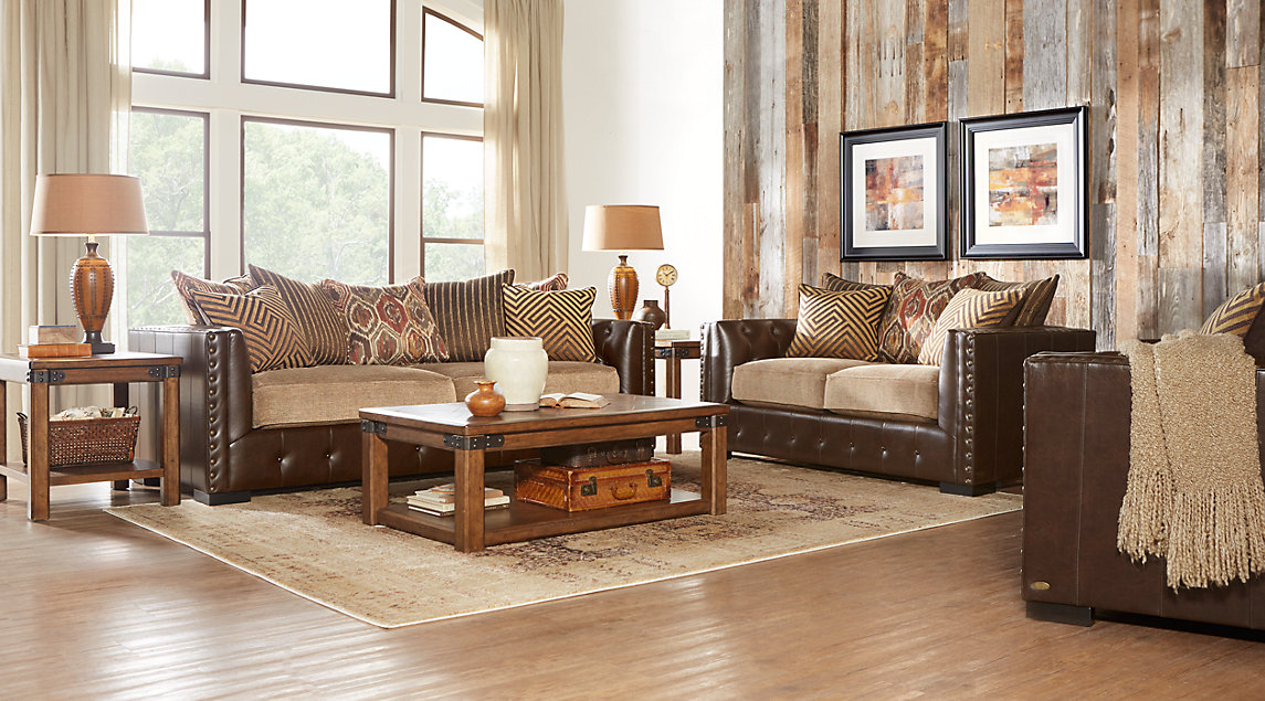 Beige Brown White Living Room Furniture Decorating Ideas