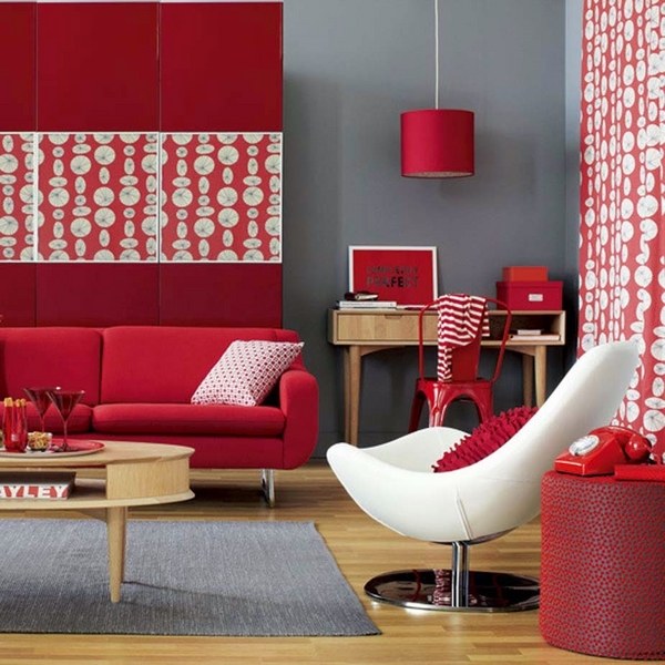 Red Living Room Ideas Original And Eye Catching Interior Designs Deavita